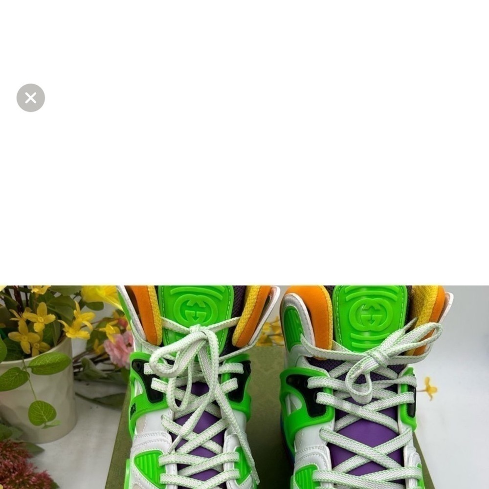 Men’s Gucci high top sneakers size 7.5 fits 8.5 US made in Italy - Picture 2 of 10